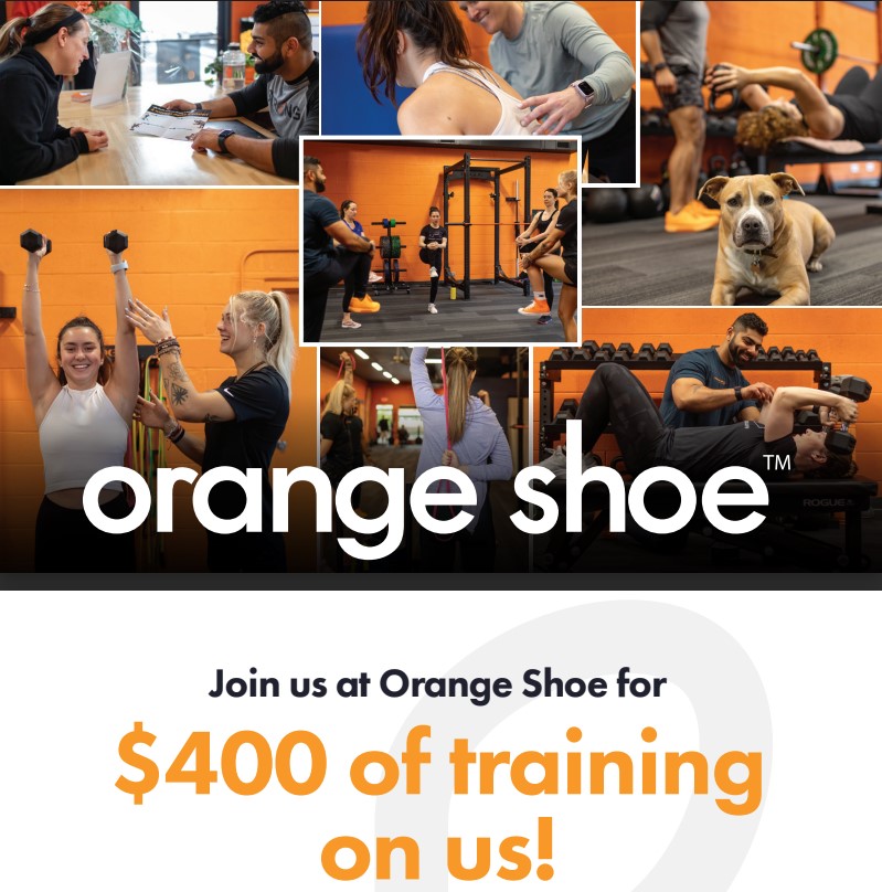 orange shoe - $400 of training on us!